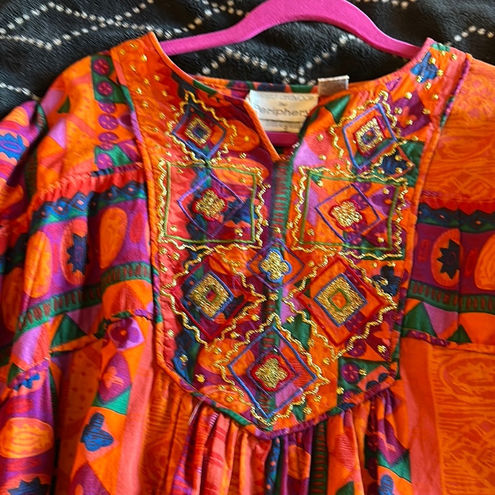 Colorful Embroidered Bohemian Dress